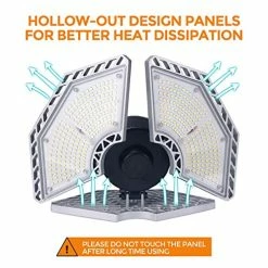 Best Sale ๐ LED Garage Lights, 140W 18500 Lumens Garage Lighting, 6000K Daylight With Deformable Three Panels Garage Ceiling Light Fixture E26/E27 Triple Glow LED Shop Light For Garage Basement Workshop Warehouse Black ๐ 11 Best Sale ๐ LED Garage Lights, 140W 18500 Lumens Garage Lighting, 6000K Daylight With Deformable Three Panels Garage Ceiling Light Fixture E26/E27 Triple Glow LED Shop Light For Garage Basement Workshop Warehouse Black ๐ -Lighting & Ceiling Fans Shop 5175J9JKPDL