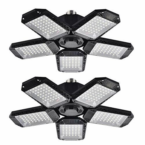 Flash Sale π 2 Pack LED Garage Lights, 120W Deformable LED Garage Ceiling Lights With 5 Adjustable Panels, 12000LM E26 LED Shop Lights For Garage, Basement, Barn, High Bay Light (2 Pack) π€© 3 Flash Sale π 2 Pack LED Garage Lights, 120W Deformable LED Garage Ceiling Lights With 5 Adjustable Panels, 12000LM E26 LED Shop Lights For Garage, Basement, Barn, High Bay Light (2 Pack) π€©