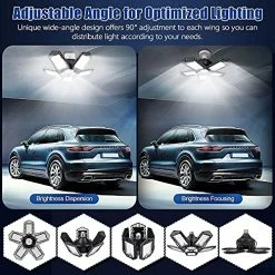 Hot Sale 😀 Metal LED Garage Lights 2 Pack 150W Garage Light 15000LM LED Garage Lights With 5+1 Multi-Position Panels Deformable E26/E27 Garage Lighting LED Shop Light 6500K Daylight For Garage Basement ✨ -Lighting & Ceiling Fans Shop 518ZRecY02L