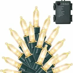 Brand new 🧨 50 LED Outdoor 🎄 Christmas Lights, 16 FT Battery Operated Mini String Lights With 8 Modes & Timer, Xmas Tree Lights Waterproof For Patio Garden Party Wedding Holiday Decor, Multicolor ⌛ -Lighting & Ceiling Fans Shop 518j9DIzNJL. AC