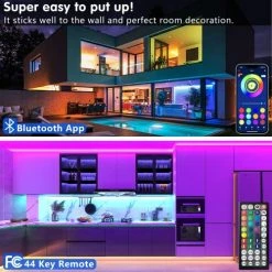 Best reviews of 😉 100ft Led Strip Lights (2 Rolls Of 50ft) Bluetooth Smart App Music Sync Color Changing RGB Led Light Strip With Remote And Power Adapter,Led Lights For Bedroom Room Home Decor Party Festiva 🤩 -Lighting & Ceiling Fans Shop 518jxbprDUL