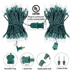 Cheapest 🛒 Clear 🎄 Christmas String Lights 100 Count 25 Feet Incandescent Bulb Mini Lights For Indoor Xmas Tree Garland 🥳 Birthday Wedding Party Festival Decoration, Green Wir 😍 -Lighting & Ceiling Fans Shop 518upxSUWhL