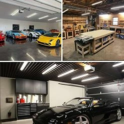 Hot Sale 🛒 LED Shop Light, 4FT 40W 5000LM 5000K, Daylight White, V Shape, Clear Cover, Hight Output, Linkable Shop Lights, T8 LED Tube Lights, LED Garage Light 4 Foot With Plug (Pack Of 10) 8ft/10-pack ⌛ -Lighting & Ceiling Fans Shop 518vAQeJLwL 1