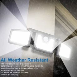 Wholesale 🧨 Solar Lights Outdoor, 2 Pack AmeriTop 128 LED 800LM Cordless LED Solar Motion Sensor Lights; 3 Adjustable Heads, 270°Wide Angle Illumination, IP65 Waterproof, Security LED Flood Light(Daylight) 🎉 -Lighting & Ceiling Fans Shop 518wfjfERpS