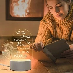 Cheapest 😉 Gifts For Mom From Daughter Son- Mom 🥳 Birthday Gifts Night Light, Mom Gifts For 🎄 Christmas 👪 Thanksgiving- Acrylic Engraved Night Light For Mo 🥰 -Lighting & Ceiling Fans Shop 5191rl9wVnL
