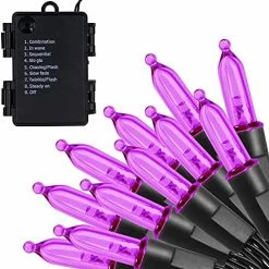 Brand new 🧨 50 LED Outdoor 🎄 Christmas Lights, 16 FT Battery Operated Mini String Lights With 8 Modes & Timer, Xmas Tree Lights Waterproof For Patio Garden Party Wedding Holiday Decor, Multicolor ⌛ -Lighting & Ceiling Fans Shop 519hcZR62QL. AC