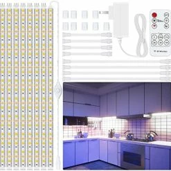 Best deal โ 8 PCS Under Cabinet Lighting Kit, Bright Under Cabinet Lights, Flexible Led Strip Lights With RF Remote And Power Adapter, For Kitchen Cabinets Shelf Desk Counter, 2700K Warm White, 13ft 4000k - Neutral White ๐ 17 Best deal โ 8 PCS Under Cabinet Lighting Kit, Bright Under Cabinet Lights, Flexible Led Strip Lights With RF Remote And Power Adapter, For Kitchen Cabinets Shelf Desk Counter, 2700K Warm White, 13ft 4000k - Neutral White ๐ -Lighting & Ceiling Fans Shop 519uEjEFoL. AC