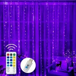 Flash Sale 😍 Curtain String Lights, 300 LED 9.8ft X 9.8ft 8 Lighting Modes Fairy Lights USB Powered, Waterproof Lights For 🔔 Christmas Party Wedding Outdoor Indoor Wall Decorations (White) 😍 -Lighting & Ceiling Fans Shop 51AgxvMIG5L. AC