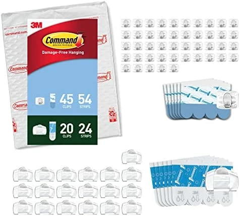 Best Pirce π₯ Outdoor Light Clips, Damage Free Hanging Light Clips With Adhesive Strips, Wall Clips For Hanging Outdoor π Christmas Decorations, Lights And Cables, 20 Clear Clips And 24 Command Strips π 11 Best Pirce π₯ Outdoor Light Clips, Damage Free Hanging Light Clips With Adhesive Strips, Wall Clips For Hanging Outdoor π Christmas Decorations, Lights And Cables, 20 Clear Clips And 24 Command Strips π - Image 9