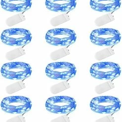Best Sale 😀 12 Pack Led Fairy Lights Battery Operated String Lights Waterproof Silver Wire 7 Feet 20 Led Firefly Starry Moon Lights For DIY Wedding Party Bedroom Patio 🎅 Christmas (12 Pack, Warm White) 👍 -Lighting & Ceiling Fans Shop 51BHs4JGJqL. AC