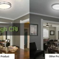 Buy 🔥 13 Inch Flush Mount LED Ceiling Light Fixture, 2700K/3000K/3500K/4000K/5000K Adjustable Ceiling Lights, Brushed Nickel Saturn Dimmable Lighting For Hallway Bathroom Kitchen Or Stairwell, ETL Listed Oil Rubbed Bronze.2 ⭐ -Lighting & Ceiling Fans Shop 51Bb8Mwx96L