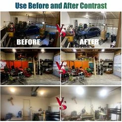 Buy 🎁 2-Pack LED Garage Lights, 160W Garage Light, 16000LM 6500K Garage Lights Ceiling Led Bulb With 6+1 Multi-Position Panels, Garage Led Light Fixtures,LED Shop Light For Garage,Basement, Workshop,Attic 🔔 -Lighting & Ceiling Fans Shop 51Bl7NJkqhL