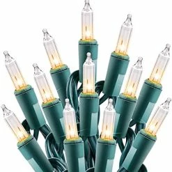 Cheapest 🛒 Clear 🎄 Christmas String Lights 100 Count 25 Feet Incandescent Bulb Mini Lights For Indoor Xmas Tree Garland 🥳 Birthday Wedding Party Festival Decoration, Green Wir 😍 -Lighting & Ceiling Fans Shop 51BsDW25CzS. AC