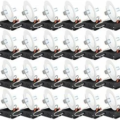 Cheapest ✔️ 24 Pack 6 Inch Ultra Thin LED Recessed Ceiling Lights Slim, 5000K Daylight, Dimmable 14W=100W, 850 LM, Smooth Trim Damp Rated, Canless Wafer Thin With Junction Box - ETL & Energy Star 🔔 -Lighting & Ceiling Fans Shop 51C55ayzgL. AC 3