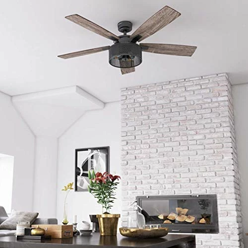 Discount ⭐ Rnegie - 52-in Dual Mount Indoor Fan With Remote Control - LED Ceiling Fan With Light - Industrial Room Fan With Dual Finish Blades - Model 50614-01 (Matte Black) ✔️ 5 Discount ⭐ Rnegie - 52-in Dual Mount Indoor Fan With Remote Control - LED Ceiling Fan With Light - Industrial Room Fan With Dual Finish Blades - Model 50614-01 (Matte Black) ✔️ - Image 3