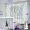 Coupon 😍 String Lights Curtain,USB Powered Fairy Lights For Bedroom Wall Party,8 Modes & IP64 Waterproof Ideal For Outdoor Wedding Decor (White,7.9Ft X 5.9Ft) 👍 -Lighting & Ceiling Fans Shop 51Czf3DVnBL