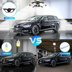 Best deal ✔️ 2 Pack LED Garage Lights 160W Deformable 6000LM Close To Ceiling Light Fixtures E26 E27 Screw-in Six Leaf Glow Lighting, Ultra Bright LED Shop Light With 6 Adjustable Panels For Work Shop Warehouse 🤩 -Lighting & Ceiling Fans Shop 51EMLptiXyL