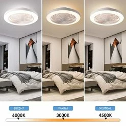 Outlet 😀 Low Profile Ceiling Fan - 19.7" Smart Bladeless Ceiling Fans With Light And Remote,3 Colors Dimmable LED 6 Speeds 8 Blades Enclose Ceiling Fans With Light For Adult Kids Living Room Bedroom Black ✨ 16 Outlet 😀 Low Profile Ceiling Fan - 19.7" Smart Bladeless Ceiling Fans With Light And Remote,3 Colors Dimmable LED 6 Speeds 8 Blades Enclose Ceiling Fans With Light For Adult Kids Living Room Bedroom Black ✨ -Lighting & Ceiling Fans Shop 51EXtxNoClL