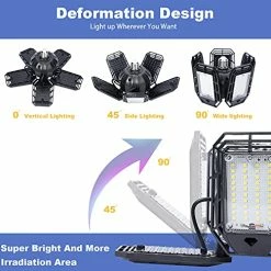 Cheapest ๐ 2 Pack LED Garage Light , 150W Ultra Bright LED Shop Light With 5 Adjustable Panels,15000LM 6500K E26/E27 Deformable LED Garage Ceiling Lights For Garage, Workshop ๐