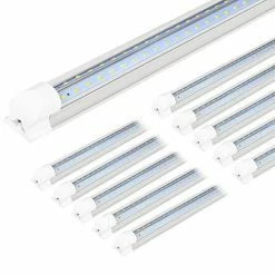 Wholesale 👍 4FT LED Shop Light, V Shape Integrated T8 LED Tube Light, 5200LM, 40W, 6500K Super Bright White,high Output Linkable Shop Lights W/ Built-in ON/Off Switch For Warehouse, ETL, 10 Pac 🔔