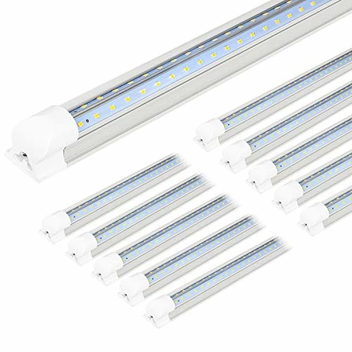 Wholesale π 4FT LED Shop Light, V Shape Integrated T8 LED Tube Light, 5200LM, 40W, 6500K Super Bright White,high Output Linkable Shop Lights W/ Built-in ON/Off Switch For Warehouse, ETL, 10 Pac π 3 Wholesale π 4FT LED Shop Light, V Shape Integrated T8 LED Tube Light, 5200LM, 40W, 6500K Super Bright White,high Output Linkable Shop Lights W/ Built-in ON/Off Switch For Warehouse, ETL, 10 Pac π