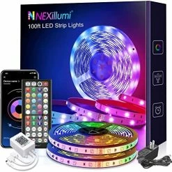 Top 10 🧨 100 Ft LED Lights For Bedroom With Remote Color Changing LED Strip Lights ✨ -Lighting & Ceiling Fans Shop 51FbbJjptxL. AC