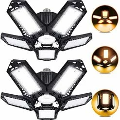 Top 10 🤩 Garage Lights 2 Pack 100W LED Garage Light Screw In Garage Light Bulb 5+1 Panels Garage Lighting 10000LM 6500K Deformable Garage Lights Ceiling LED Shop Light For Workshop Attic Basement 🥰 -Lighting & Ceiling Fans Shop 51FrjOOPjdS. AC