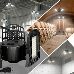 Best deal ✔️ Reelicht 2 Pack Plug In Garage Lights, Deformable LED Shop Light With 3 Adjustable Panels, 60W 6000LM 6500K, Linkable Garage Ceiling Light Fixtures, For Garage, Basement (Built-in ON/Off Switch) 3 Panels 🧨 -Lighting & Ceiling Fans Shop 51Ftdt8GecL