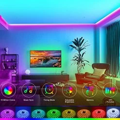 Coupon ⌛ Led Strip Lights 65.6ft, Music Sync Color Changing Led Lights For Bedroom 5050 SMD RGB Led Light Strips With Remote App Control Led Lights For Room Party ⭐ -Lighting & Ceiling Fans Shop 51G2XtydHIL