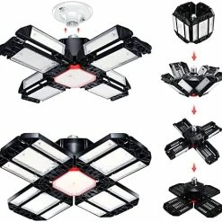 Budget π Garage Lights Ceiling Led 12 Panel Plug In Shop Lights 180W 18000 LM 6500K Garage Lights Ceiling LED,12 Leaf Deformable Multi-Position Panels Garage Lights E26 E27 Base,for Barn,Workshop,Basement β€οΈ 15 Budget π Garage Lights Ceiling Led 12 Panel Plug In Shop Lights 180W 18000 LM 6500K Garage Lights Ceiling LED,12 Leaf Deformable Multi-Position Panels Garage Lights E26 E27 Base,for Barn,Workshop,Basement β€οΈ -Lighting & Ceiling Fans Shop 51GqsEa6vDS. AC