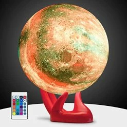 Best reviews of 👍 Galaxy Lamp, 3D Printing Moon Lamp 7.1inch Moon Light 16 Colors Moon Night Light With Remote/Touch Control And USB Rechargeable, Cool Gifts For Kids 👧 Girls Boys 👩 Women Lover (Black Hand Stand) ❤️ -Lighting & Ceiling Fans Shop 51H X6xcekL. AC