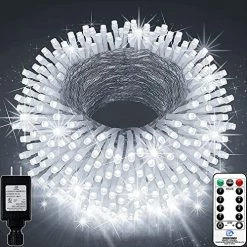 Deals โค๏ธ 403ft 1000 LED String Lights Outdoor ๐ Christmas Lights 8 Modes & Timer Fairy Light Plug In Waterproof LED String Lights For Xmas Yard Tree Wedding Party Holiday Decorations (Cool White) ๐ฅฐ