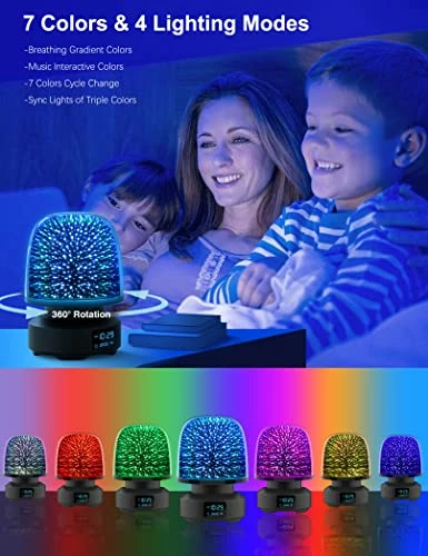 Deals π― Night Light Bluetooth Speaker - 360Β° Rotation 3D Glass Starry NightLight With Alarm Clock, 7 Color Changing Dimmable Table Lamp For Bedroom, β Christmas Gifts Idea For Teen Boys π§ Girls Baby 360 Rotation 3d Glass Starry Night Light β 4 Deals π― Night Light Bluetooth Speaker - 360Β° Rotation 3D Glass Starry NightLight With Alarm Clock, 7 Color Changing Dimmable Table Lamp For Bedroom, β Christmas Gifts Idea For Teen Boys π§ Girls Baby 360 Rotation 3d Glass Starry Night Light β - Image 2