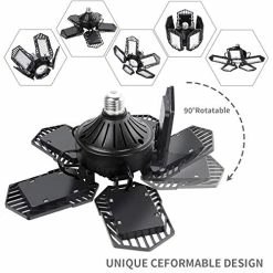 Coupon π 2-Pack Garage Lights 150W Garage LED Light - 15000LM 6500K Deformable Garage Light Ceiling LED With 6 Glow Panels Screw In Garage Lighting With E26/E27 Screw Socket For Basement Workshop Warehouse π 19 Coupon π 2-Pack Garage Lights 150W Garage LED Light - 15000LM 6500K Deformable Garage Light Ceiling LED With 6 Glow Panels Screw In Garage Lighting With E26/E27 Screw Socket For Basement Workshop Warehouse π -Lighting & Ceiling Fans Shop 51ISlWI69jL