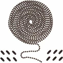 Budget 🎉 Ceiling Fan Pull Chain, 120" Rust Proof Copper 3mm Beaded Ball Light Pulls Extension Chains With 12 Connectors, Silver ⭐ -Lighting & Ceiling Fans Shop 51J1qcl7TL. AC