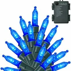 Brand new 🧨 50 LED Outdoor 🎄 Christmas Lights, 16 FT Battery Operated Mini String Lights With 8 Modes & Timer, Xmas Tree Lights Waterproof For Patio Garden Party Wedding Holiday Decor, Multicolor ⌛ -Lighting & Ceiling Fans Shop 51JGlyL0eEL. AC