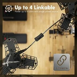 Best deal ✔️ Reelicht 2 Pack Plug In Garage Lights, Deformable LED Shop Light With 3 Adjustable Panels, 60W 6000LM 6500K, Linkable Garage Ceiling Light Fixtures, For Garage, Basement (Built-in ON/Off Switch) 3 Panels 🧨 -Lighting & Ceiling Fans Shop 51JNIyxml2L
