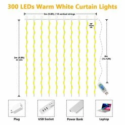 Top 10 💯 Fairy Curtain Lights For Bedroom 300 LED,SUWITU 🎄 Christmas String Lights USB Plug In 8 Modes Wall Hanging Twinkle Lights With Remote Control For In/Outdoor Wedding Party Backdrop Xmas Decor(9.8x9.8FT) Orange ✔️ -Lighting & Ceiling Fans Shop 51JNZQLa0sL