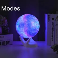 Best reviews of 👍 Galaxy Lamp, 3D Printing Moon Lamp 7.1inch Moon Light 16 Colors Moon Night Light With Remote/Touch Control And USB Rechargeable, Cool Gifts For Kids 👧 Girls Boys 👩 Women Lover (Black Hand Stand) ❤️ -Lighting & Ceiling Fans Shop 51KHrBJAAeL