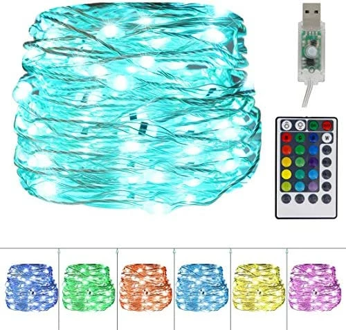 Brand new 🌟 200 LED 66 FT Copper String Lights Fairy String Lights 8 Modes LED String Lights USB Powered With Remote Control For 🎅 Christmas Tree Wedding Party Home Decoration, Warm Wh ✨ 9 Brand new 🌟 200 LED 66 FT Copper String Lights Fairy String Lights 8 Modes LED String Lights USB Powered With Remote Control For 🎅 Christmas Tree Wedding Party Home Decoration, Warm Wh ✨ - Image 7