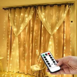 Coupon 😍 String Lights Curtain,USB Powered Fairy Lights For Bedroom Wall Party,8 Modes & IP64 Waterproof Ideal For Outdoor Wedding Decor (White,7.9Ft X 5.9Ft) 👍 -Lighting & Ceiling Fans Shop 51KXoXi8YL. AC