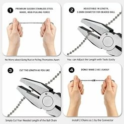 Hot Sale 🔔 Ceiling Fan Pull Chain Ornaments Extension Chains With Decorative Light Bulb And Fan Cord 13.6 Inches Fan Pull Chain Set For Ceiling Light Lamp Fan Chain (Nickel) Pull Chain(nickel) 👏 -Lighting & Ceiling Fans Shop 51KuRUx43fL