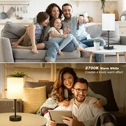 Best reviews of 🔥 Small Bedroom Lamps 3 Color Temperatures - 2700K 3500K 5000K Bedside Lamps With USB C And A Ports, Pull Chain Table Lamps With AC Outlet, White Nightstand Lamps With Black Metal Base For Kids Reading 👍 -Lighting & Ceiling Fans Shop 51L6RAORPNL