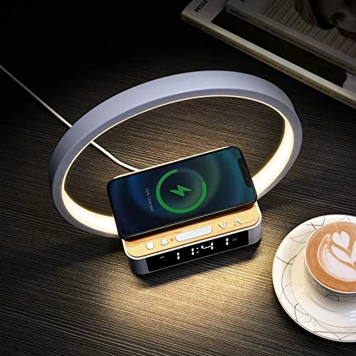 Budget π Bedside Table Lamp, WILIT Touch Lamp With Alarm Clock With Wireless Charging Wake-up Light, LED Desk Lamp 3-Grade Dimmable Nightstand Reading Lamp For Bedroom, Living Room, Office π 5 Budget π Bedside Table Lamp, WILIT Touch Lamp With Alarm Clock With Wireless Charging Wake-up Light, LED Desk Lamp 3-Grade Dimmable Nightstand Reading Lamp For Bedroom, Living Room, Office π - Image 3