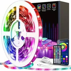 Deals 🔥 Led Lights For Bedroom 100ft (2 Rolls Of 50ft) Music Sync Color Changing LED Strip Lights With Remote And App Control 5050 RGB LED Strip, LED Lights For Room Home Party Decorat ⭐ -Lighting & Ceiling Fans Shop 51MN6GeXf4L. AC
