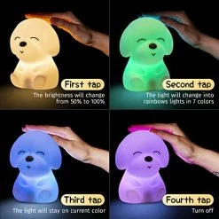 Budget 🧨 Night Light For Kids Cute 🐶 Dog Light, 16 Color Changing Kids Night Light Lamp, Rechargeable Silicone Baby Night Light,Kawaii Room Decor Animal Toddler Night Lights, 🎄 Christmas Gift For Kids Baby A-dog With Remot 👏 -Lighting & Ceiling Fans Shop 51MSyFOY0dL