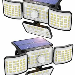Outlet ⌛ Solar Outdoor Lights, 250 LED Motion Sensor Lights, 3 Modes IP68 Waterproof Solar Motion Lights For Yard Patio Garden Pathway Porch, 2Pack ✔️