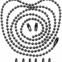 Hot Sale 🛒 Pull Chain Extension, 2 Pack 36" Stainless Steel Ceiling Fan Pull Chain, Strong Bearing & Rustproof, 6 Size Light Chain Pull Extender With 6 Solid Matching Connectors Sliver ❤️ -Lighting & Ceiling Fans Shop 51MyceNvCXL. AC