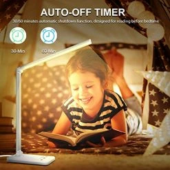 Cheapest ⭐ LED Desk Lamp Dimmable Table Lamp Reading Lamp With USB Charging Port 5 Lighting Modes, Sensitive Control, 30/60 Min Auto-Off Timer, Eye-Caring Office Lamp (Silver) ❤️ -Lighting & Ceiling Fans Shop 51NOITrmBCL