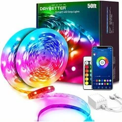 Outlet ✔️ 5050 RGB Led Light Strips Kit Work With Alexa And Google Assistant, Smart WiFi Led Strip Lights 100ft, 2 Rolls Of 50ft Led Lights For Bedroom Decoration 😀 -Lighting & Ceiling Fans Shop 51NQeoqV2UL. AC